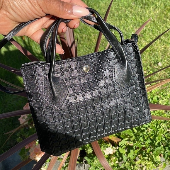 NWT Black Pattern Mini Handbag - Picture 7 of 15